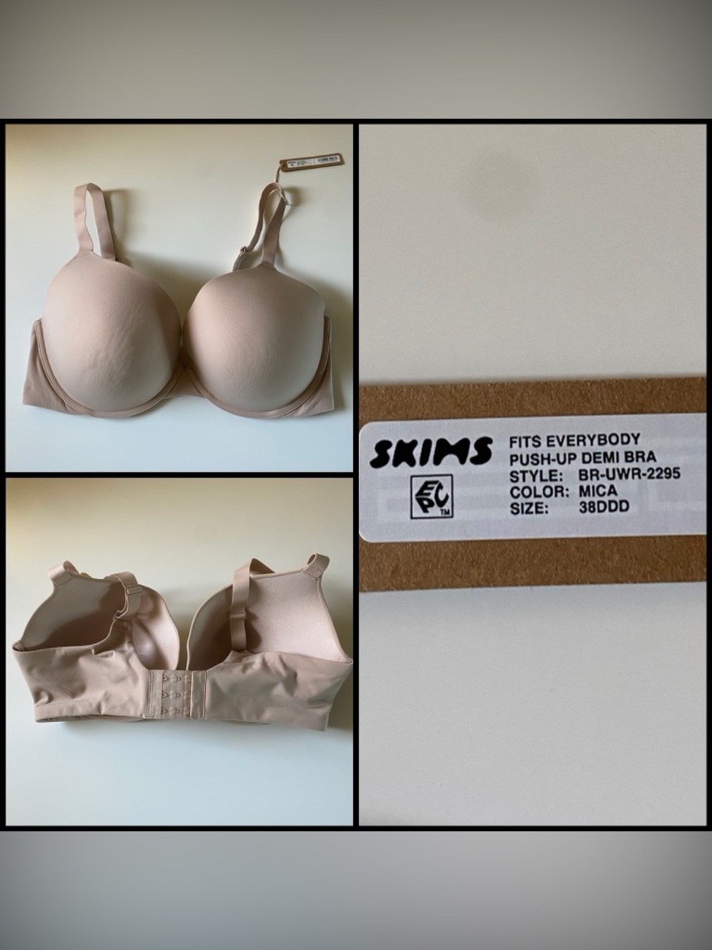 SKIMS fits everybody push-up Demi bra in Mica size 38DDD